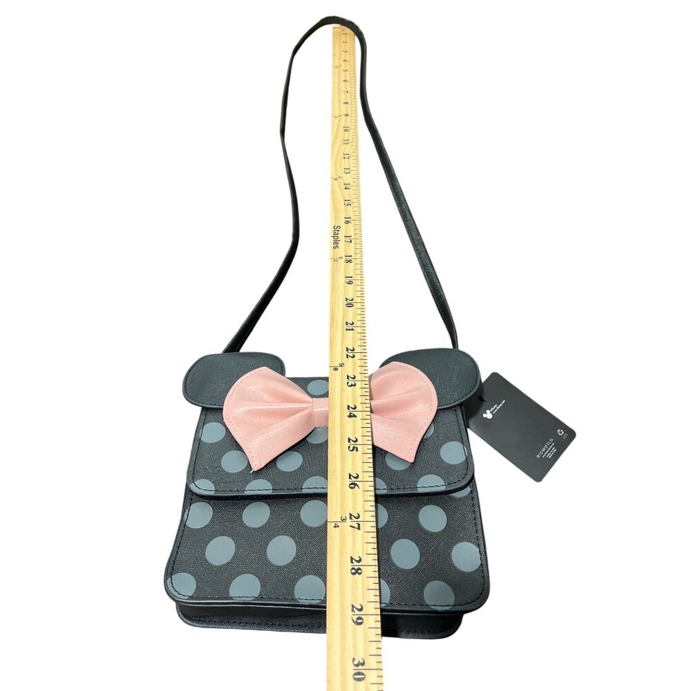 Disney Mickey & Minnie Mouse Polka Dot Crossbody Bag & 3 Wallet Bundle Gift Set - Picture 11 of 13